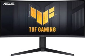 ASUS TUF Gaming VG34VQL3A Monitor, 34" VA Display, WQHD Resolution, 180Hz Refresh Rate, 1ms (GtG) Response Time, 1500R Curvature, AMD FreeSync Premium Pro Technology, Black