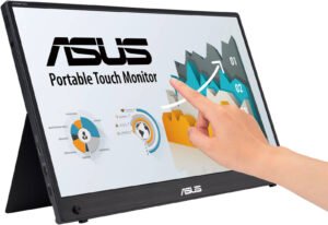 ASUS ZenScreen Touch MB16AMTR Portable Monitor, 15.6" IPS Touch Display, FHD Resolution, 60Hz Refresh Rate, 5ms (GtG) Response Time, 10-Point Projective Capacitive Touch