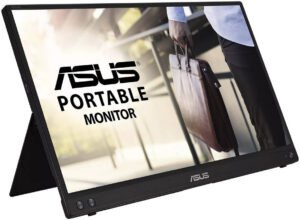 Asus ZenScreen MB16ACV Portable Monitor, 15.6" FHD IPS Display, 60hz Refresh Rate, 5ms (GtG) Response Time, 260K Display Colors, USB-C Port, Black
