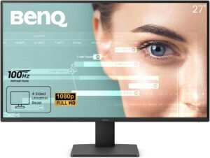 BenQ GW2791 Monitor, 27" IPS Display, FHD Resolution, 100Hz Refresh Rate, 5ms (GtG) Response Time, Flicker-free, Low Blue Light, ePaper, 16.7 Million Color Display, Black
