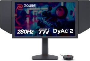 BenQ Zowie XL2546X+ Gaming Monitor, 24" TN Display, FHD Resolution, 280Hz Refresh Rate, Black eQualizer, Color Vibrance, S Switch, Shielding Hood, DyAc 2 Technology