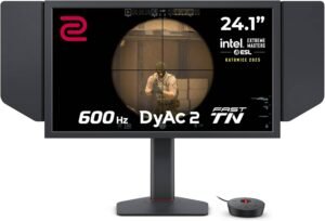 BenQ Zowie XL2586X+ Gaming Monitor, 24" Fast TN Display, FHD Resolution, 600Hz Refresh Rate, Fast Liquid Crystal, DyAc 2 Technology, Flicker-Free, Black eQualizer, Black