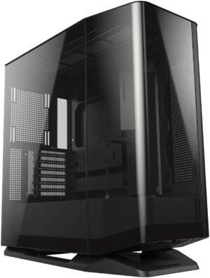 Cougar FV270 Mid Tower Computer Case, 1x Pre-Installed 120mm Reversed aRGB Fan, Up to 360mm Radiator & 9x Fan Support, Type C Gen 2 x1, USB 3.0 x2, 4 Pole Headset Audio Jack, Black
