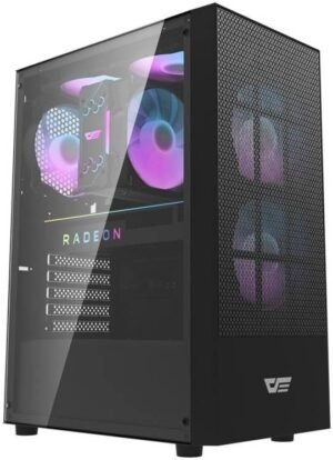 Darkflash A290 ATX Computer Case, 0.5 SPCC / Tempered Glass Side Panel, 3x Pre-installed Fans, 7 Expansion Slots, Supports Up To 5* 120mm Fan Size, USB 3.0 Included, 160mm CPU Height, Black