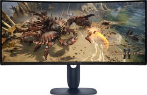 Dell Alienware 34 AW3425DWM Gaming Monitor, 34" VA Display, WQHD Resolution, 180Hz Refresh Rate, 1ms (Extreme Mode), AMD FreeSync Premium & VESA AdaptiveSync, Black