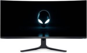 Dell Alienware 34 Curved Gaming Monitor, 34" WQHD QD-OLED Display, 165Hz Refresh Rate, 0.1ms (GtG) Response Time, AMD FreeSync Premium Pro Technology, 1.07b Display Colors, Black