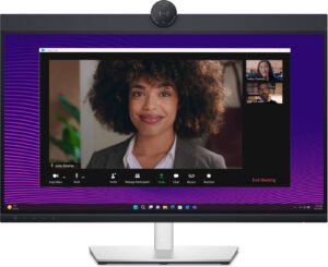Dell P2724DEB Video Conferencing Monitor, 27" QHD IPS Display, 60Hz Refresh Rate, 5ms (Fast GtG) Response Time, Built-In Camera, Microphone, & Speaker, 16.7M Color Display, Black/White