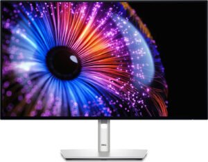Dell UltraSharp 27" U2724DE QHD IPS Thunderbolt Hub Monitor, 120 Hz Refresh Rate & 5 ms Response , 100% sRGB with 1.07Bn Colors, USB-C / USB-A , HDMI / DP / Thunderbolt 4, Silver