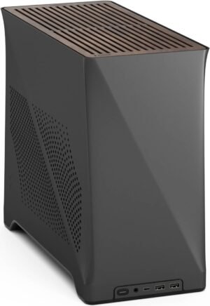Fractal Design Era 2 ITX Computer Case, 2x 120 mm Aspect PWM Fans Pre-Installed, Up to 280mm Radiator & 4x Fans Support, Bottom Dust Filters, Front-Facing I/O, Charcoal Gray