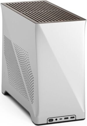Fractal Design Era 2 ITX Computer Case, 2x 120 mm Aspect PWM Fans Pre-Installed, Up to 280mm Radiator & 4x Fans Support, Bottom Dust Filters, Front-Facing I/O, Silver