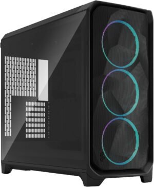Fractal Design Meshify 3 XL Full Tower Computer Case, 3x Momentum 14 Fans, Up to 420mm Radiator & 10x Fan Support, Cable Organizers, Tempered Glass Panel, Black TG Light Tint