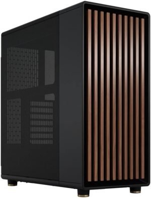 Fractal Design North ATX Mid-Tower Case with Mesh Side Panel, Steel Frame & Mesh Side Panel, Up to 360mm Radiator & 8x120mm Fans, USB Type-C/ 3.0 Interface, Charcoal Black