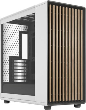 Fractal North XL E-ATX Mid Tower Computer Case, Tempered Glass Side Panel, 3x Aspect 140mm PWM Included, Up to 420mm Radiator 7x Fans Support, Dust Filters, Type-C, 2x USB 3.0, White