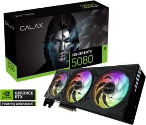 GALAX GeForce RTX 5080 EX Gamer 1-Click OC Graphics Card, 16GB GDDR7 256-Bit Memory, 30 Gbps Memory Speed, 10752 CUDA Cores, PCI-Express 5.0