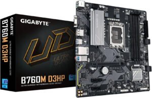 GIGABYTE B760M D3HP LGA 1700 Micro ATX Intel Motherboard, Intel B760 Express Chipset, 4x DDR5 DIMM Slots, Up To 256GB Max Memory, 2x PCIe 4.0, 4x M.2 Connectors