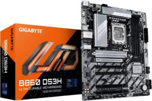 GIGABYTE B860 DS3H LGA 1851 ATX Motherboard, Intel B860 Express Chipset, 4x DDR5 DIMM Slots, Up to 256GB Max Memory, 1x PCIe 5.0 x16, 2x M.2 Slots
