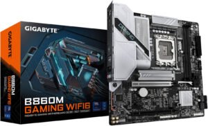 GIGABYTE B860M Gaming WiFi6 LGA 1851 M-ATX Motherboard, Intel B860 Chipset, 2x DIMM DDR5 Slots, Up to 128GB Max Memory, 1x PCIe 5.0 x16, 2x M.2 Slots, WiFi 6 & BT 5.3