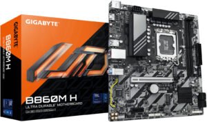 GIGABYTE B860M H LGA 1851 M-ATX Motherboard, Intel B860 Chipset, 2x DDR5 DIMM Slots, Up to 128GB Max Memory, 1x PCIe 5.0 x16, 2x PCIe 4.0 M.2 Slots