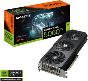 GIGABYTE GeForce RTX 5060 Ti GAMING OC Graphics Card, 16GB GDDR7 128-Bit Memory, 2647 MHz Core Clock, 28 Gbps Memory Clock, PCI-Express 5.0