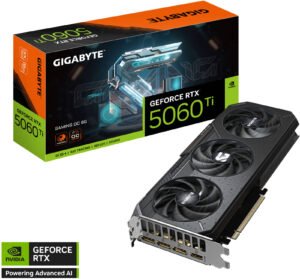 GIGABYTE GeForce RTX 5060 Ti GAMING OC Graphics Card, 8GB GDDR7 128-Bit Memory, 2647 MHz Core Clock, 28 Gbps Memory Clock, PCI-Express 5.0