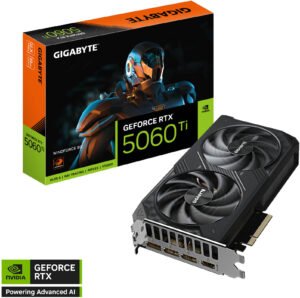 GIGABYTE GeForce RTX 5060 Ti WINDFORCE Graphics Card, 8GB GDDR7 128-Bit Memory, 2572 MHz Core Clock, 28 Gbps Memory Clock, PCI-Express 5.0