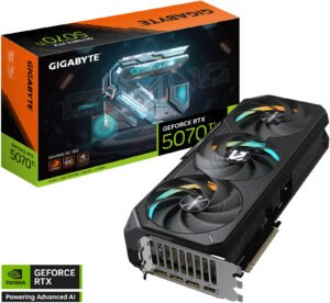 GIGABYTE GeForce RTX 5070 Ti GAMING OC Graphics Card, 16GB GDDR7 256-Bit Memory, 2588 MHz Core Clock, 8960 CUDA Cores, 28 Gbps Memory Speed, PCI-Express 5.0