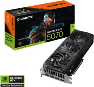 GIGABYTE GeForce RTX 5070 WINDFORCE SFF Graphics Card, 12GB GDDR7 192-Bit Memory, 2512 MHz Core Clock, 6144 CUDA Cores, 28 Gbps Memory Clock, PCI Express 5.0