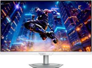 GIGABYTE M27Q2 QD ICE Gaming Monitor, 27" SS IPS Display, QHD Resolution, 200Hz Refresh Rate, 1ms (GTG) Response Time, Quantum Dot Technology, Tactical Switch 2.0, White