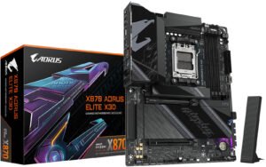 GIGABYTE X870 AORUS ELITE X3D AM5 ATX Motherboard, AMD X870 Chipset, 4x DDR5 DIMM Slots, 256GB Max Memory, 1x PCIe 5.0 x16 with PCIe UD Slot X, 4x M.2 Slots