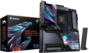 GIGABYTE Z890 Aorus Master AI TOP LGA 1851 E-ATX Motherboard, Intel Z890 Chipset, 4x DDR5 DIMM Slots, Up to 256GB Max Memory, 2x PCIe 5.0 x16 Slot, 4x M.2 Slots