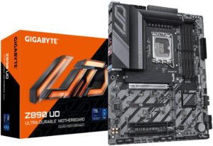 GIGABYTE Z890 UD, LGA 1851 ATX Motherboard, Intel Z890 Express Chipset, 4x DDR5 DIMM Slots, Up To 256GB Max Memory, 1x PCIe 5.0 x16 Slot, 3x M.2 Slots