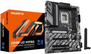 GIGABYTE Z890 UD WIFI6E, LGA 1851 ATX Motherboard, Intel Z890 Express Chipset, For Intel Core Ultra Processors (Series 2), DDR5, Up To 256GB RAM, 1x PCIe 5.0 x16 Slot, 4x M.2 Slots
