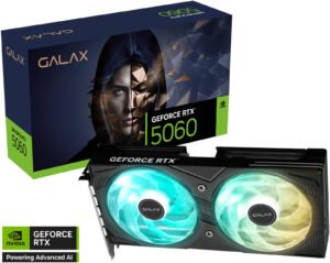 Galax GeForce RTX 5060 EX Graphics Card, 8GB GDDR7 128-bit Memory, 2535MHz Boost Clock, 28 Gbps Memory Speed, 3840 CUDA Cores, PCI-Express 4.0
