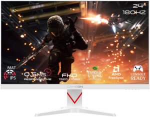 Gameon Dominator Series Gaming Monitor, 24" FHD 180Hz IPS Display, 0.5ms, HDR400, FreeSync/G-Sync, VRR, HDMI 2.1, RGB Backlight, VESA, Speakers