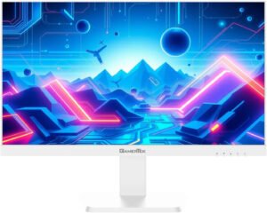 GamerTek Reaper Gaming Monitor, 24" FHD Fast IPS Dispaly, 240Hz Refresh Rate, MPRT 0.5 MS Response Time, 16.7M 8Bit Color, 100% sRGB, FreeSync & Adaptive Sync, White