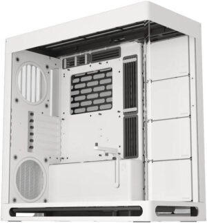 HAVN HS 420 E-ATX Mid Tower Base Edition Computer Case, Up To 420mm Radiators, 11x Fan Support, SGCC Sheet Metal, Tempered Glass, ABS, Zinc Alloy, NdFeB Magnets, White