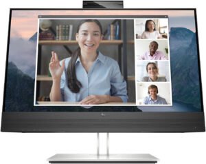 HP E24mv G4 Conferencing Monitor, 24" IPS LCD Display, FHD Resolution, 5ms (GtG with Overdrive) Response Time, 5 MP Camera, On-Screen Controls, Low Blue Light Mode, Dual Speakers