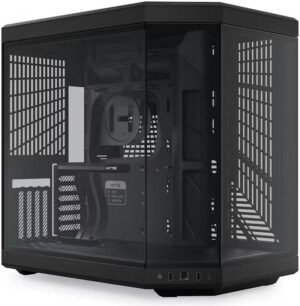 HYTE Y70 Dual Chamber Mid-Tower ATX Computer Case, Steel Frame & Glass Side Panel Materials, Up to 10 Fans & 360mm Radiator Support, 2x 3.5" HDD/4x 2.5" SSD, Black