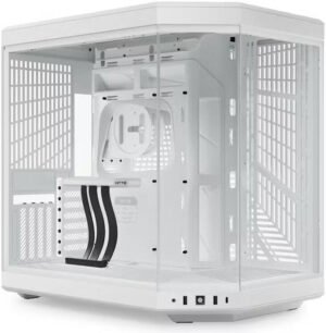 HYTE Y70 Dual Chamber Mid-Tower ATX Computer Case, Steel Frame & Glass Side Panel Materials, Up to 10 Fans & 360mm Radiator Support, 2x 3.5" HDD/4x 2.5" SSD, Snow White