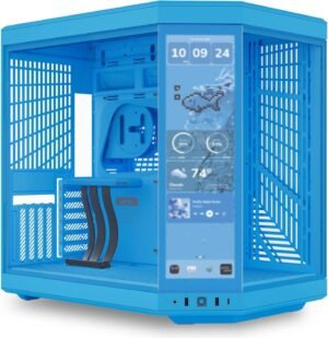 HYTE Y70 Touch Infinite Dual Chamber Mid-Tower ATX PC Gaming Case, Supports Up to 360mm Radiator & 10x 120mm Fans, Nexus Touch, 1x USB-C 3.2 Gen 2, 2x USB-A 3.2 Gen 1, Blueberry Milk