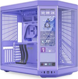 HYTE Y70 Touch Infinite Dual Chamber Mid-Tower ATX PC Gaming Case, Supports Up to 360mm Radiator & 10x 120mm Fans, Nexus Touch, 1x USB-C 3.2 Gen 2, 2x USB-A 3.2 Gen 1, Taro Milk