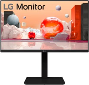 LG 24BA550 Monitor, 24" IPS Display, FHD Resolution, 100Hz Refresh Rate, 5ms (GtG) Response Time, 16.7m Color Display, Built-In Speakers, Anti-Glare Surface Treatment
