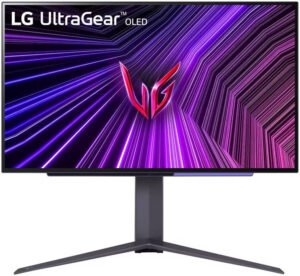 LG 27'' UltraGear OLED QHD Display with 240Hz Refresh Rate Gaming Monitor and FreeSync Prm Pro, 0.03ms (GtG) Response Time, DisplayHDR TRUE BLACK 400, DCI-P3 98.5%, USB, HDMI, DP, Black