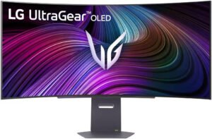 LG UltraGear OLED GX9 Curved Gaming Monitor, 45" WQHD OLED Display, 240Hz Refresh Rate, 0.03ms (GtG) Response Time, AMD FreeSync Premium, VESA Certified AdaptiveSync, Black