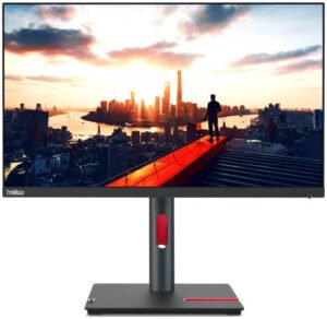 Lenovo ThinkVision P24h-30 Monitor, 24" IPS Display, QHD Resolution, 60Hz Refresh Rate, 4ms (Extreme Mode) Response Time, 16.7m Color Support, Anti-Glare Feature, Black
