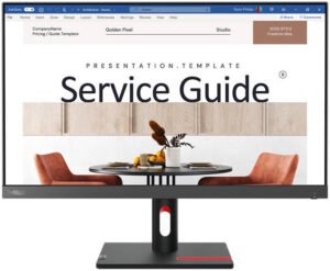 Lenovo ThinkVision S24i-30 Monitor, 24" IPS Display, FHD Resolution, 100Hz Refresh Rate, 4ms (Extreme Mode) Response Time, 16.7m Color Support, Anti-Glare Feature, Black