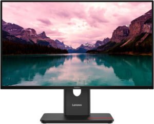 Lenovo ThinkVision T24-40 Monitor, 24" IPS Display, FHD Resolution, 120Hz Refresh Rate, 4ms Response Time, 16.7m Color Display, Flicker Free & Anti-Glare, Raven Black