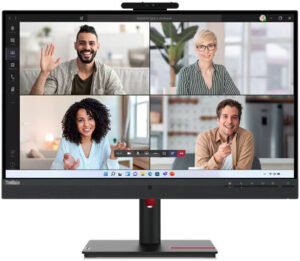 Lenovo ThinkVision T27hv-30 Monitor, 27" IPS Display, QHD Resolution, 75Hz Refresh Rate, 4ms (Extreme Mode) Response Time, 16.7m Display Support, 5W x2 Built-In Speakers, Black