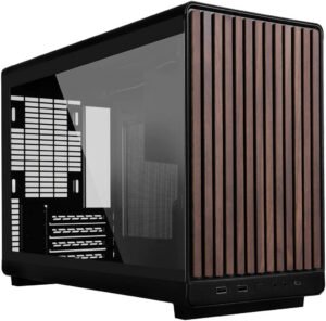 Lian Li A3-mATX Computer Case, Up to 360mm Radiator & 10x Fan Support, Mesh & Tempered Glass Panels, 26.3L Minimalistic Sleek Design, Black (Wood Edition)