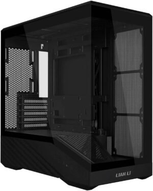 Lian-Li Vector V100R Mini MicroATX Computer Case, Up to 360mm Radiator & 9x 120mm Fan Support, Steel, 4.0 mm Tempered Glass & Plastic Materials, Black